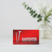 Moderne Carpenter Red 2-zijdige Visitekaartjes (Staand voorkant)
