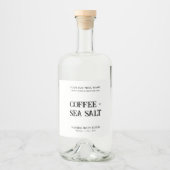 Moderne carrosserie schrobt elegant wit etiket (Voorkant)