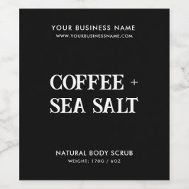 Moderne carrosserie schrobt elegant zwart product  wijn etiket