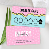 Moderne Cartoon Kleurrijke Fun Groovy Cupcake Bakk Klantenkaartje