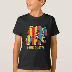 Moderne Cartoon Olifant Pop Art T-shirt