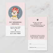 Moderne Cartoon Pet Grooming met/Benoeming Visitekaartje (Voorkant / Achterkant)