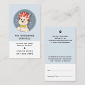Moderne Cartoon Pet Grooming met/Benoeming Visitekaartje (Voorkant / Achterkant)