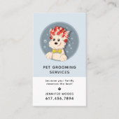 Moderne Cartoon Pet Grooming met/Benoeming Visitekaartje (Voorkant)