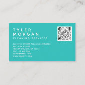 Moderne Cartoon Woman Cleaner Visitekaartje (Achterkant)