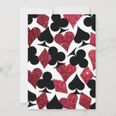 Moderne Casino Uitnodiging voor een bruiloft met R (Achterkant)