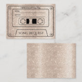 Moderne Cassettes Huwelijkslied Verzoek Insteekkaa Informatiekaartje (Voorkant / Achterkant)