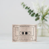 Moderne Cassettesong Verzoekkaart Huwelijk Insert Informatiekaartje (Staand voorkant)