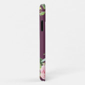 Moderne Cassis Pink Peony Roos Floral Waterverf Case-Mate iPhone Case (Achterkant/rechts)
