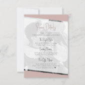 Moderne Casual bruiloft Dusty Roos Details RSVP Kaartje (Voorkant)
