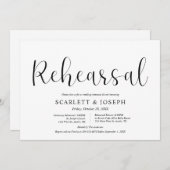 Moderne Casual, bruiloft-repetitie en avondeten Kaart (Voorkant / Achterkant)