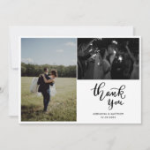 Moderne Casual Chic Bedankt Script Foto (Voorkant)
