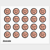 Moderne Casual Denim Jeans Day Stickers Peach (Vel)