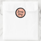 Moderne Casual Denim Jeans Day Stickers Peach (Tas)