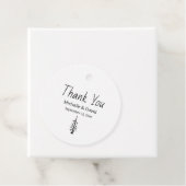 Moderne Casual eenvoudige dennenboom bruiloft Dank Bedankjes Labels (In situ)