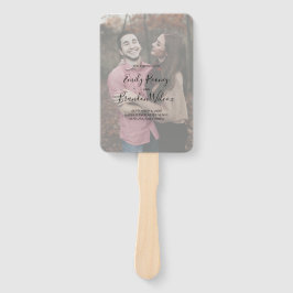 Moderne Casual elegant Script Photo Wedding Progra Handwaaier