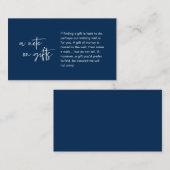 Moderne casual elegante bruiloft, een briefje over informatiekaartje (Voorkant / Achterkant)