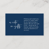 Moderne casual elegante bruiloft, een briefje over informatiekaartje (Voorkant)