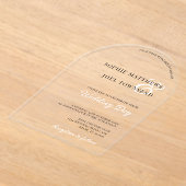 Moderne Casual Grote Ampersand Zwart Wit Huwelijk Acryl Uitnodigingen (Laagn)