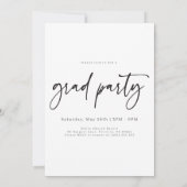 Moderne Casual handgeschreven foto-Afstuderen Kaart (Achterkant)