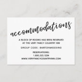 Moderne Casual handschrift bruiloft accommodaties Informatiekaartje (Voorkant)