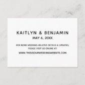 Moderne Casual handschrift bruiloft accommodaties Informatiekaartje (Achterkant)