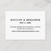 Moderne Casual handschrift bruiloft accommodaties Informatiekaartje (Achterkant)