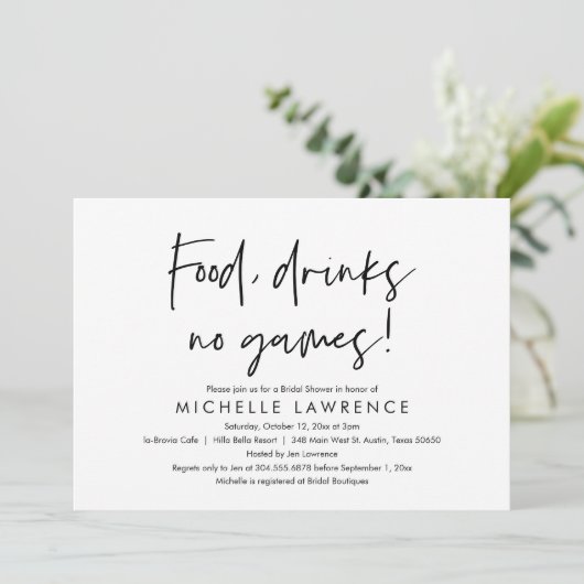 Moderne Casual, leuke en speelse Vrijgezellenfeest Kaart (Staand voorkant)