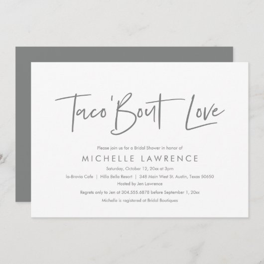 Moderne Casual, leuke en speelse Vrijgezellenfeest Kaart (Voorkant / Achterkant)