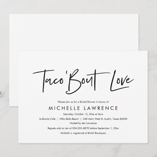 Moderne Casual, leuke en speelse Vrijgezellenfeest Kaart (Voorkant / Achterkant)