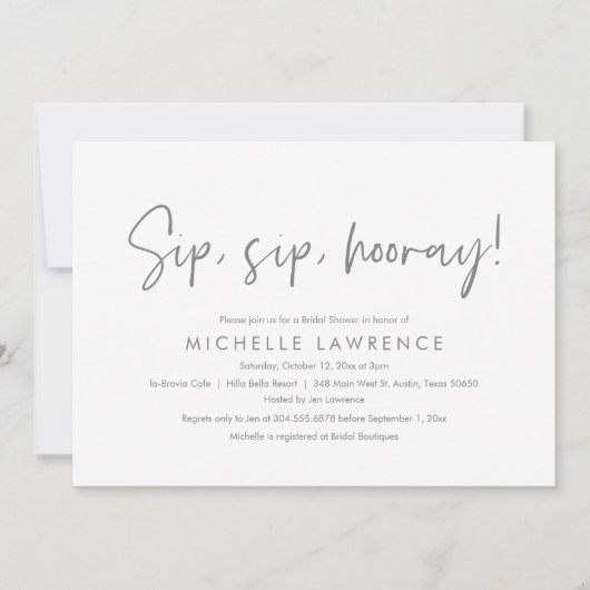 Moderne Casual, leuke en speelse Vrijgezellenfeest Kaart (Voorkant)