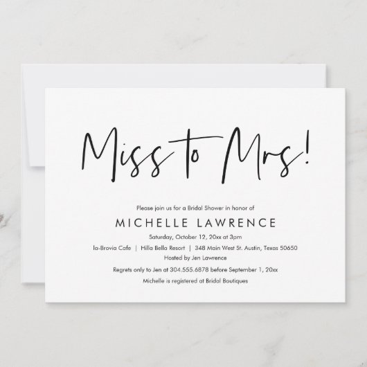 Moderne Casual, leuke en speelse Vrijgezellenfeest Kaart (Voorkant)