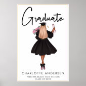 Moderne Casual Manuscript Afstuderen Klasse van 20 Poster (Voorkant)