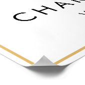 Moderne Casual Manuscript Afstuderen Klasse van 20 Poster (Hoek)