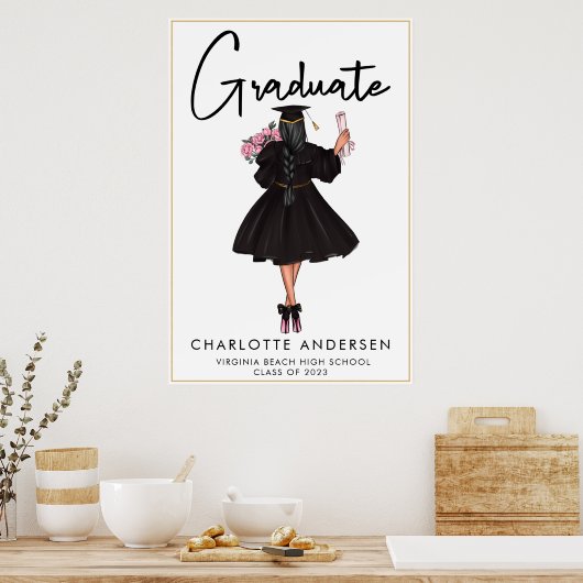 Moderne Casual Manuscript Afstuderen Klasse van 20 Poster (Keuken)