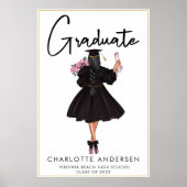 Moderne Casual Manuscript Afstuderen Klasse van 20 Poster (Voorkant)