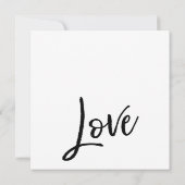 Moderne Casual Minimale Typografie Bruiloft Kaart (Achterkant)