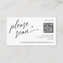 Moderne, Casual QR-codenummer RSVP-kaarten