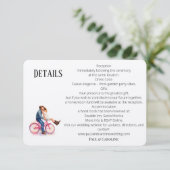 Moderne Casual romantische paar illustratie Informatiekaartje (Staand voorkant)