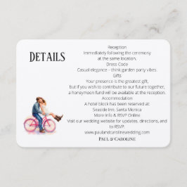 Moderne Casual romantische paar illustratie Informatiekaartje