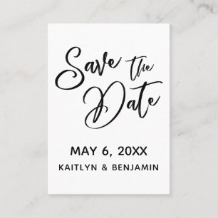 Moderne Casual Save the Date & Huwelijksdetailkaar Visitekaartje