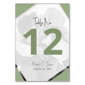 Moderne Casual trouwfoto Sage Groen Kaart (Voorkant)