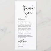 Moderne Casual Trouwplek Instelling Bedanktkaart Programmakaart (Voorkant)