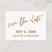 Moderne Casual trouwwebsite en sla de datumkaart o Visitekaartje (Achterkant)