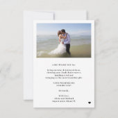 Moderne casual typografie 4 fotocollage bruiloft bedankkaart (Achterkant)