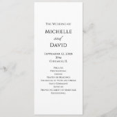 Moderne Casual typografie Eenvoudige huwelijkscere Programmakaart (Voorkant)