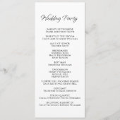 Moderne Casual typografie Eenvoudige huwelijkscere Programmakaart (Achterkant)