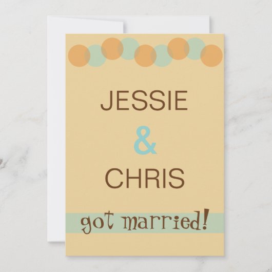 Moderne Casual uitnodiging tot aankondiging huweli (Voorkant)