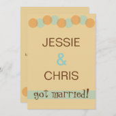 Moderne Casual uitnodiging tot aankondiging huweli (Voorkant / Achterkant)