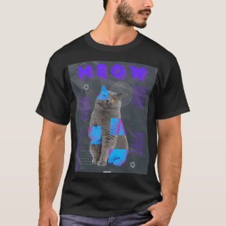 Moderne Cat Art Prints T-shirt